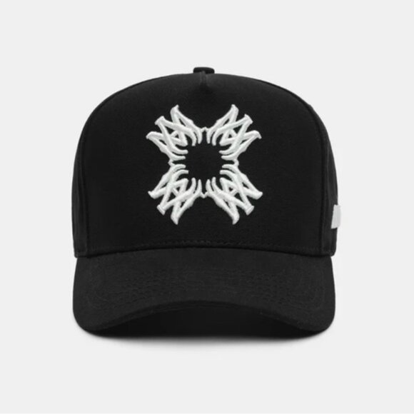 Amiri Quad MA Logo Hat Full Canvas Hat Cap Adjustable -Black - Picture 2 of 8